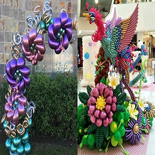 Balões metálicos de látex 260q para torcer os animais Flores para decorar o festival de aniversário de noivado de aniversário do