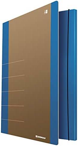 Donau Life 2060001FSC-10 Pasta com Grammagem de papelão/papelão elástico 500 g/m² com 3 abas DIN A4 Certificado Blue FSC®