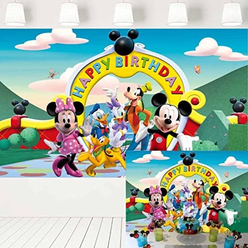 Mickey Mouse Clubhouse Festa de Aniversário de Festas de Facas de Facos de Foto para Crianças Partido de Aniversário Banner de Decoração