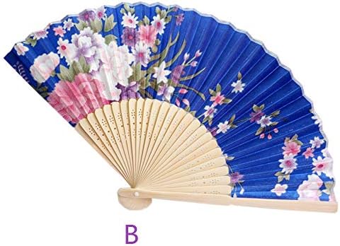 icodod lady cetim fã Fan vintage Fan Bamboo Hand Hold Fan Bamboo Fan Chinês Party Party Pocket Gifts