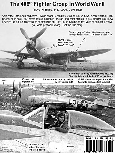 Novo! 406º Grupo de caça na WW II Softbound 168 Anterior antigo P-47 Fotos,#G14E6GE4R-GE 4-TEW6W291098