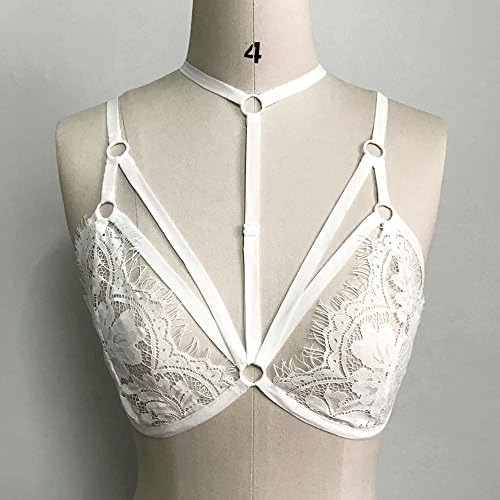 Sexy Lingerie Strappy gaiola sutiã feminino brau hollow out elástico gaiola de gaiola bandagem bralette halter sutiã tampa