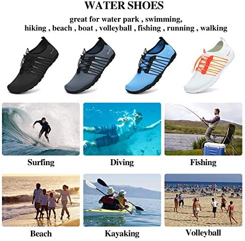 Racqua Water Shoes Rápida Deca Barefoot Water Aqua Sport Beach Pool Swim Surf Surf para homens Mulheres