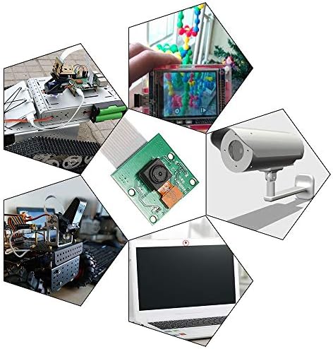 Dorhea Raspberry Pi Mini Câmera Módulo de vídeo 5 megapixels 1080p Sensor Ov5647 Webcam para Raspberry Pi Modelo A/B/A+/B+, PI 2B e Raspberry Pi 3b, Pi 3 B+, ​​Raspberry Pi 4 B