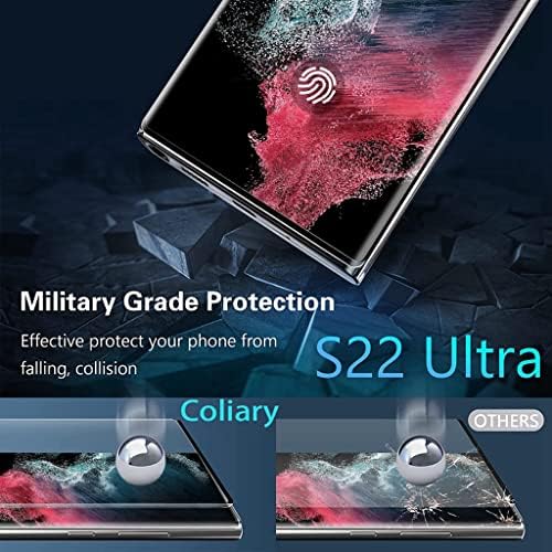 Protetor de tela Ultra Screen Galaxy S22, com protetor de lente da câmera de vidro temperado [vidro 3D] Impressão digital
