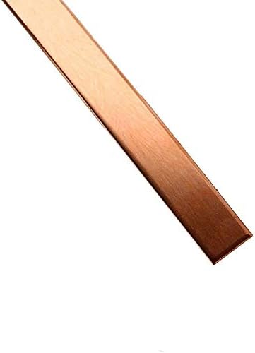 Lucknight Copper Square barra plana linha placar placa folha de bloqueio de colchão de matérias -primas 2pcs, 6mmx30mmx500mm, tamanho: