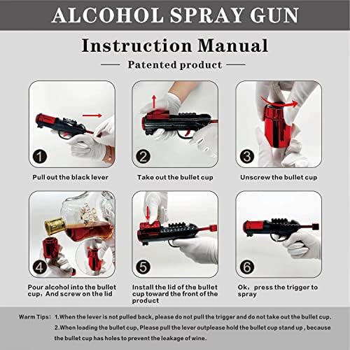 Espingarda de álcool Flykoala, arma de champanhe, pistola de pulverização de cerveja, pistola de bolhas, cheia de álcool favorito,