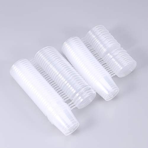 Recipientes de alimentos de hemotão recipientes de alimentos 50pcs copos de plástico com tampas de contêineres descartáveis