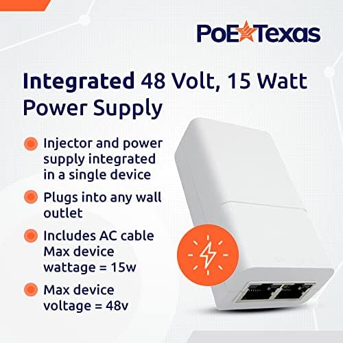 POE TEXAS POE Injetor - Power de porta única sobre o adaptador Ethernet PASSE