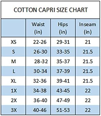 Leggings Depot Premium de algodão premium de algodão Capri Pants ncl27