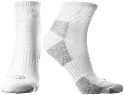 Doctor's Choice Diabetic Crew & Quarter Socks, Men, não vinculativo, meio-almofadado e dedo sem costura, 2 pares,