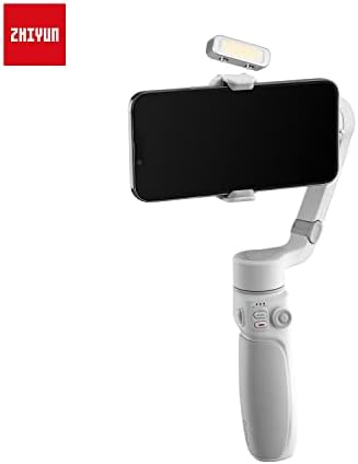 Zhiyun Smooth Q4 Gimbal estabilizador para smartphone iPhone Android Cellphone, telefone de 3 eixos Gimbal com extensão de extensão embutida Selfie Stick Stick, luz de enchimento megnético, bolsa de transporte, tripé, zhi yun liso Q4 combo Q4