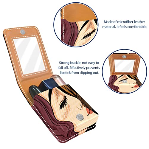 Caixa de batom de maquiagem Cabobe com espelho para sussurros externos entre os amantes Românticos portáteis Lipstick