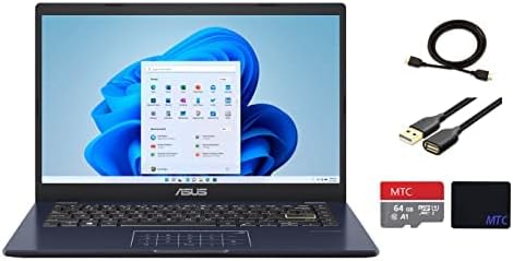 ASUS 14 Laptop, Intel Celeron N4020, Intel HD Graphics 5000, 4 GB DDR4 RAM, armazenamento de 192 GB, NumberPad, Win11 Home,