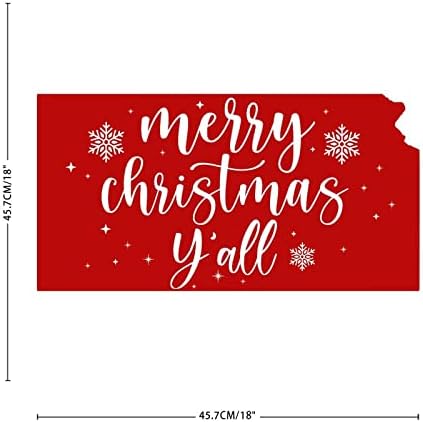 Feliz Natal Y'All Kansas Wall Decals Stickers Positive Positive State Pride Patriótico Papai Noel Decalque da parede Decalques