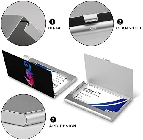 Rainbow Seahorse Id Id Card Titular Silm Case Profissional Metal Nome Card Pocket Pocket