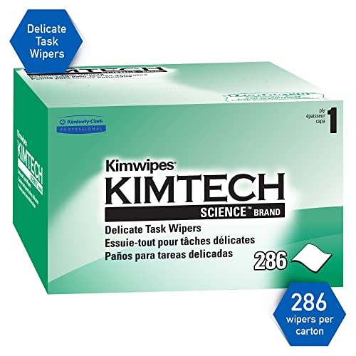 Kimberly-Clark Professional Kimwipes Tarefa delicada Kimtech Science Wipers, White, 1-Ply, 60 caixas pop-up / caixa, 286