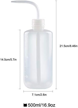 3pcs Garrafa de esguicho de plástico 500 ml, garrafa de garrafa de lavagem macia de 17 onças com a boca com boca estreita e