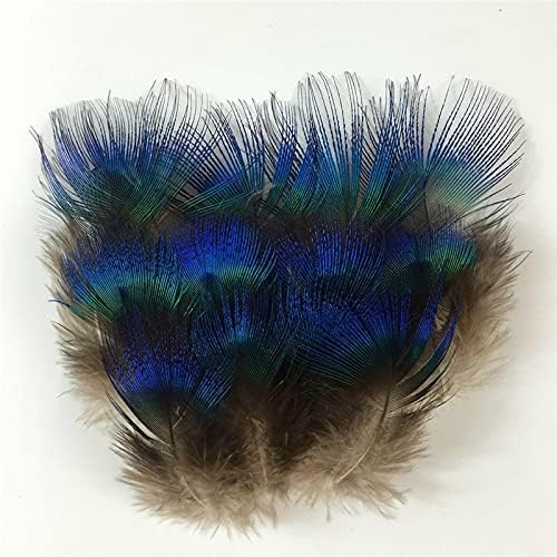 Pumcraft jóias diy jóias naturais iridescentes penas de pavão azul para artesanato jóias diy 3-5cm/1-2 jóias que fazem figurinos de Natal plumas plumas de plumas de plumas de plumas
