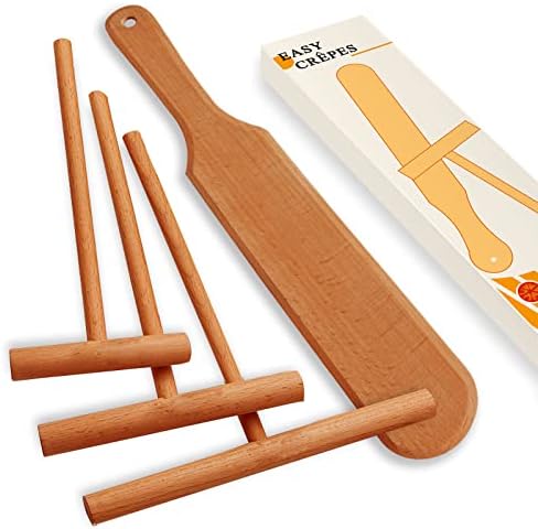 Kit espalhador de crepes muchy e kit de espátula, ferramentas profissionais de fabricante de pan de crepe, macios e flexíveis