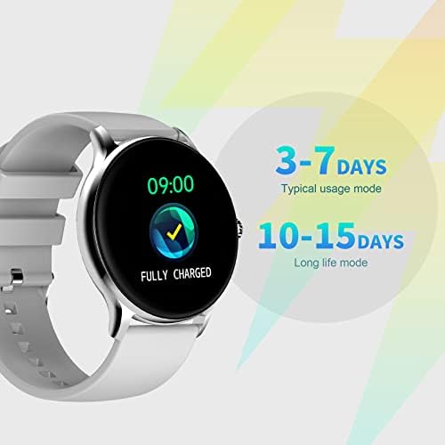 Loluka Smart Watch for Mulher Men, Smartwatch de tela sensível ao toque em cores, rastreador de fitness com relógios de pedômetro