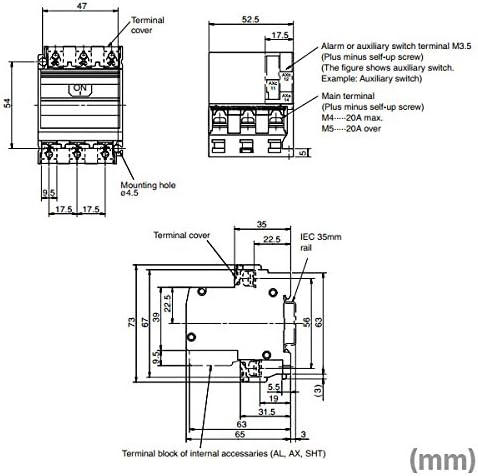 Mitsubishi Electric CP30-BA 3P 1-M 3A Protetor de circuito nn