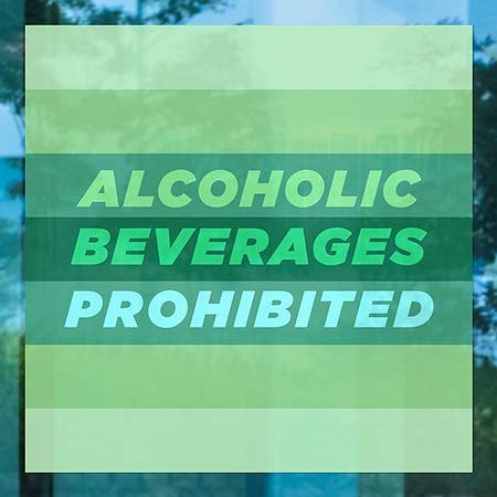 CGSignLab | Bebidas alcoólicas proibidas -gradiente moderno Janela se apegando | 5 x5
