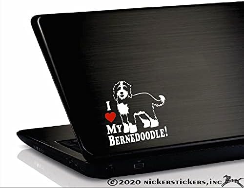 Eu amo meu Bernedoodle | Nickerstickers® Vinyl Dog Window Decals