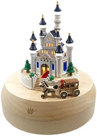 Emers requintados- caixas musicais Caixa de música Castle Ferris Wheel Sleigh Touch Birthday Birthday Gift Fashion Mody Boys and