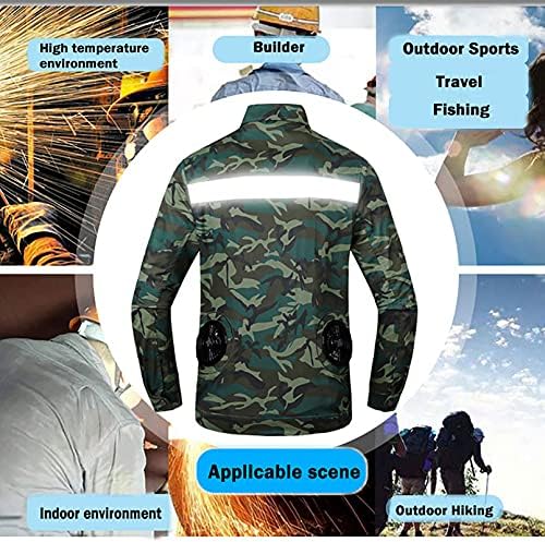Yajun Air Conditioning Clothing Casque de leque à prova de calor Jaqueta de caminhada de alta temperatura Jaquetas de pesca ao ar livre