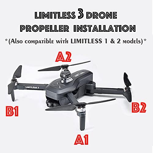 Drone Clone XPerts Limitless 4 hélices de drones, lâminas de hélice de liberação rápida compatíveis com todos os modelos