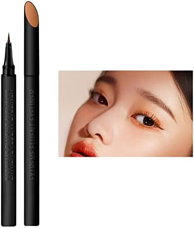 Maquiagem coreana 4 colorido delineador líquido Mattes para maquiagem para os olhos Estaliner com duradoura Longo Longo Brown 1ml