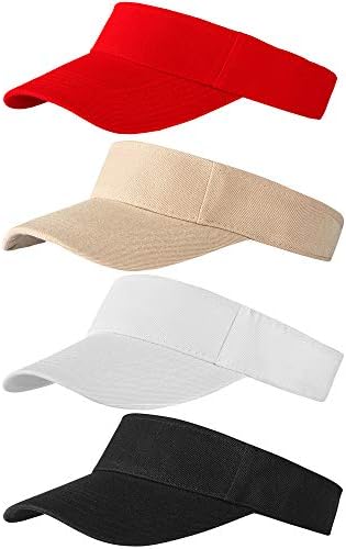 Trounistro 4 pack sun esportes visões chapéus de chapéu ajustável Capinho de algodão