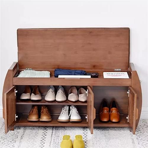 Liruxun Shoe Rack Gabinete de entrada de organizador de armazenamento prateleira doméstica com móveis de almofada de