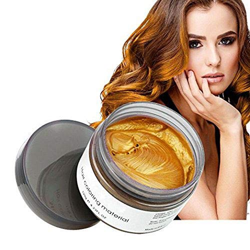 Lama de creme de cor de cor de cera natural, pomada de penteado natural, creme de penteado temporário 4,23 oz, cera de penteado