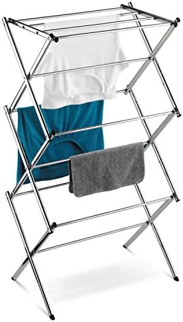 Honey-Can-Do Dry-01107 Slim Comercial Secying Rack, Chrome, 22,5x15x41.5