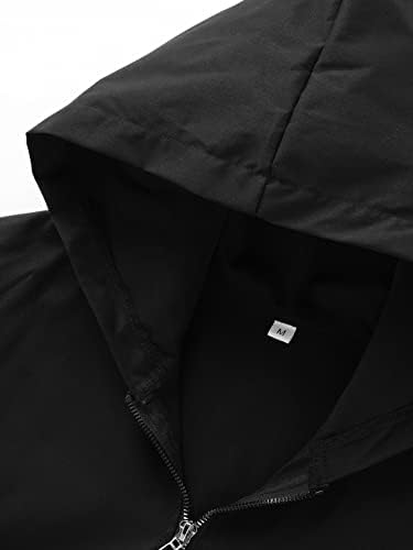 Jaquetas Oshho para Mulheres - Men letra gráfica Half Zip Hooded Capel