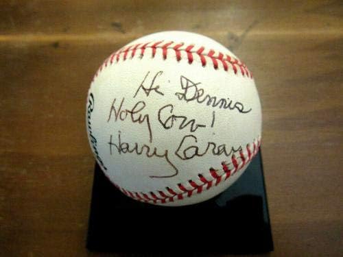 Harry Carey Holy Cow Chicago Cubs HOF assinado Auto Vintage Onl Baseball JSA CoA - Bolalls autografados