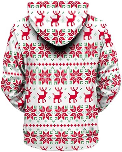 Narhbrg Christmas Feio Hoodies para mulheres, garotas adolescentes foficas impressão gráfica Tops Pullover Holiday Sweetshirt Drawstring