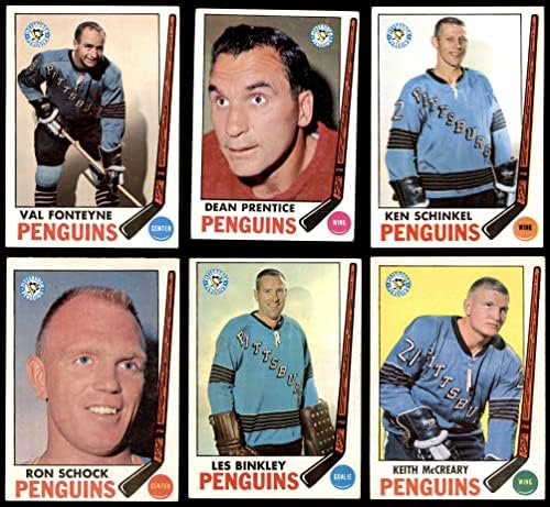 1969-70 Topps Pittsburgh Penguins perto da equipe definida Pittsburgh Penguins GD+ Penguins