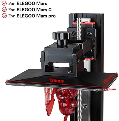 SoVol 3D Impressora resina IVA e 2 pacote de resina Magnética Placa de aço flexível 135 x 75 mm para elegoo Mars 3D