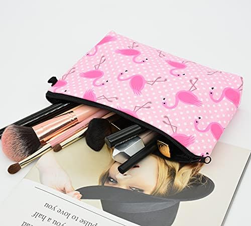 Borsun 2 PCs Bolsa de cosméticos para mulheres pequenas maquiagem Bolsa de produtos de higiene pessoal à prova d'água com zíper