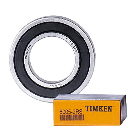 Timken 6005-2RS 4 PCs Rolamentos de vedação de borracha dupla 25x47x12mm, desempenho pré-lubrificado e estável e mancais de esferas