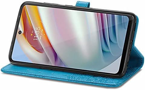 Ysnzaq para Motorola Moto G60 Caixa de telefone, Mandala Slim 3D Flip Couather Fechamento magnético com suporte para
