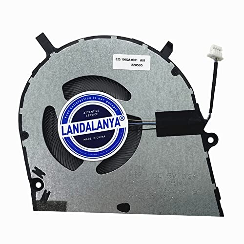 Landalanya Substituição Novo ventilador de resfriamento da CPU para Dell Inspiron 7425 2-em-1 2022 Série DFS5K12114464K FP5J DC5V 0.5A ventilador