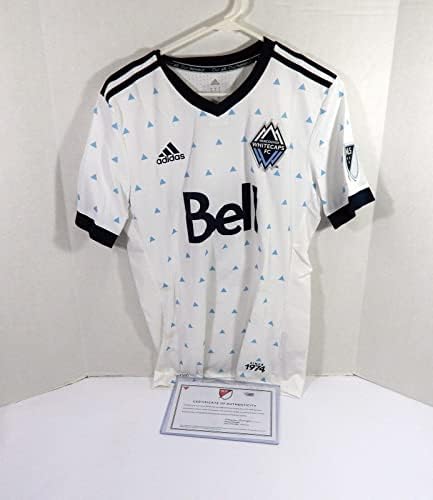 2018 Vancouver Whitecaps FC Sean Franklin 3 Game usado Jersey White M 4 - camisas de futebol autografadas