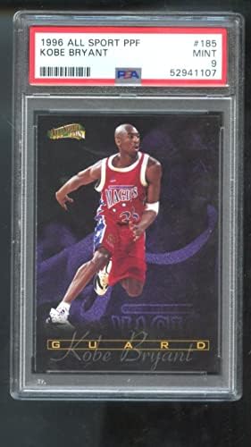 1996-97 All Sport PPF 185 Kobe Bryant Rookie RC PSA 9 Cartão de basquete graduado NBA 96-97 1996-1997 SCORE PLACO LOS PAIGORES