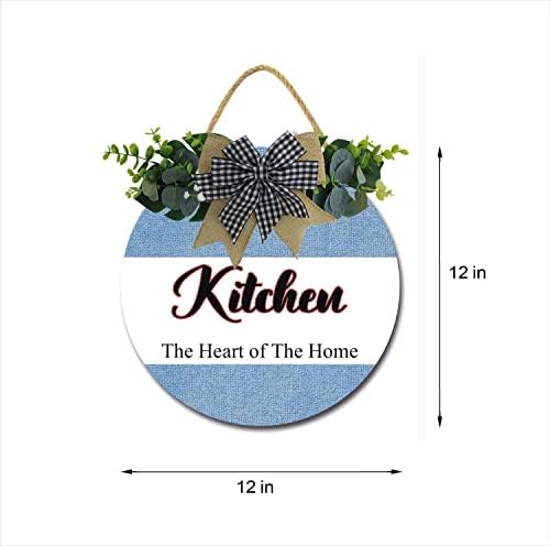 Cozinha O coração com a parede da casa Sinais de cozinha | Decoração da cozinha da fazenda | Cozinha rústica de placas