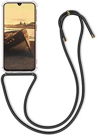 Caixa crossbody kwmobile compatível com a capa Samsung Galaxy A40 - Tampa de telefone transparente de TPU com cordão