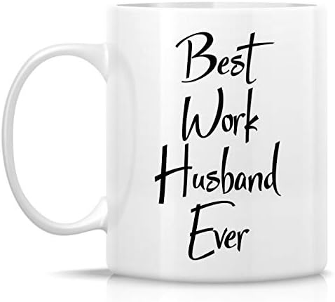 Retreez Funny Mug - Melhor marido de trabalho de 11 oz canecas de café em cerâmica - engraçado, sarcasmo, sarcástico, motivacional